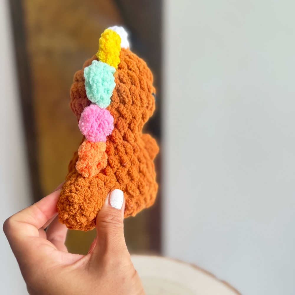 Handmade Crochet Baby Dinosaur Kawaii Plushie Mini Dino Gift - Picture 9 of 10